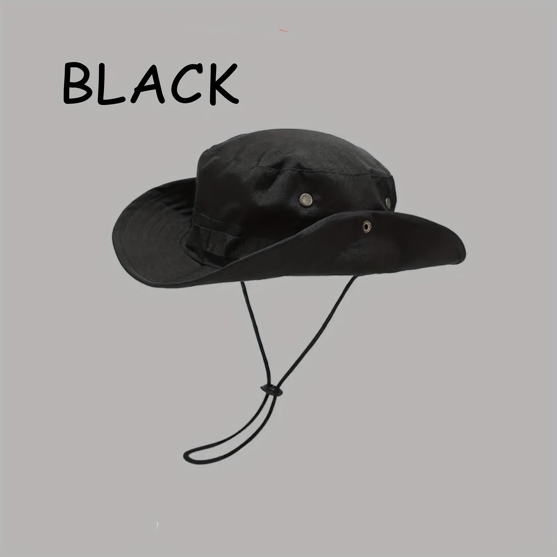 Unisex Sunshade Bucket Hat with Drawstring for Outdoor Travel