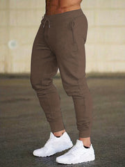 Men's Solid Drawstring Sweatpants Pocket Casual Comfy Jogger Pants