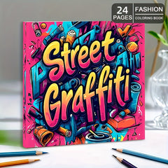 Street Graffiti Adult Coloring Book Urban Art Theme Perfect Gift
