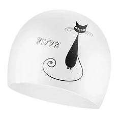 Cartoon Waterproof Swim Hat - Durable Silicone Swimming Cap