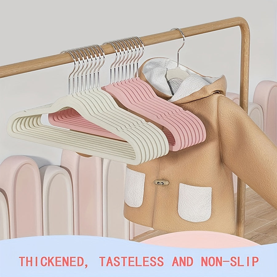 Kids' Non Slip Flocking Hangers for Organized Closet