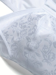 Front Closure Full Coverage Jacquard Bra