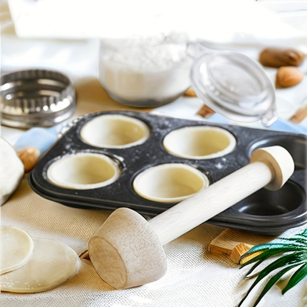 Wooden Egg Tart Tamper for Perfect Shaped Tarts