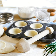 Wooden Egg Tart Tamper for Perfect Shaped Tarts