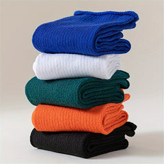 5 Pairs Breathable Mid Tube Socks Women's Stockings