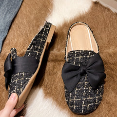 Bow Decor Mules Women's Footwear