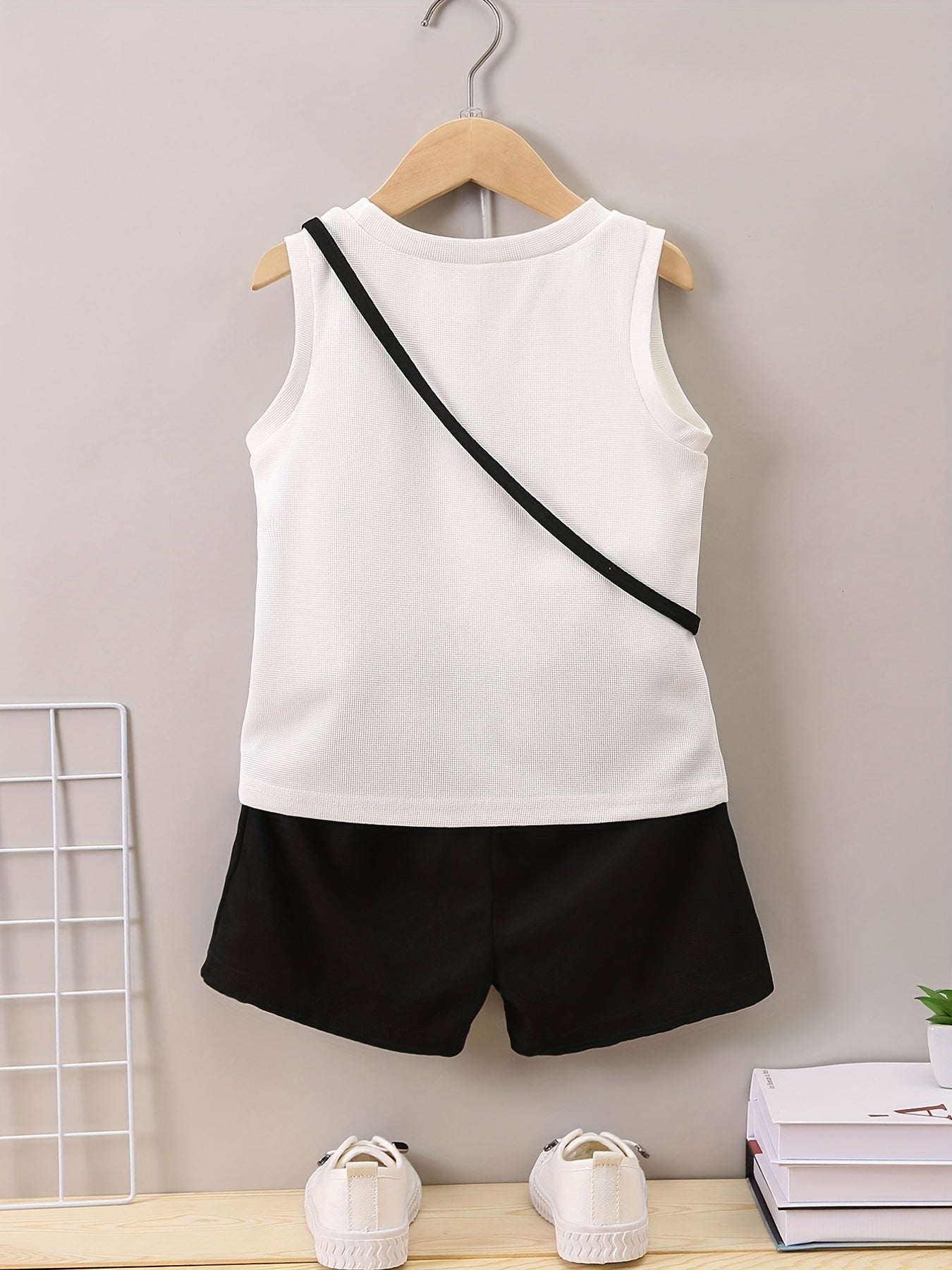 Boys Tank Top & Shorts & Crossbody Bag Summer Set