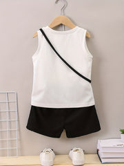 Boys Tank Top & Shorts & Crossbody Bag Summer Set