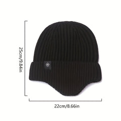 Men's Winter Knitted Hat Plus Velvet Thickened Ear Protection Beanie
