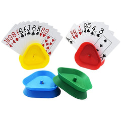 Triangular Poker Card Holders Set of 4, Easy to Use & Comfortable