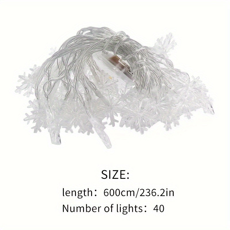 6M LED Snowflake String Light for Christmas Tree Decoration