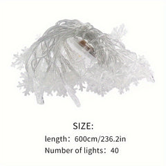 6M LED Snowflake String Light for Christmas Tree Decoration