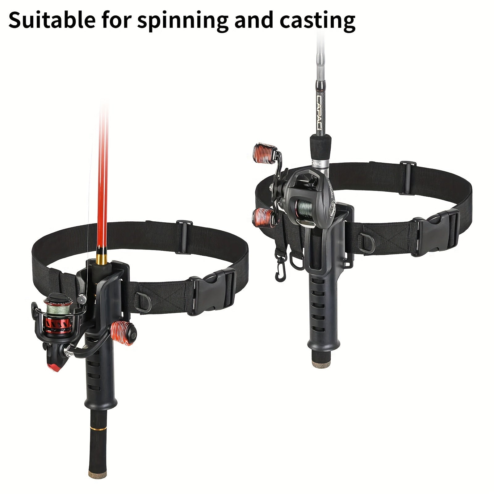 Adjustable Fishing Belt w/ Rod Holder Fishing Accessory