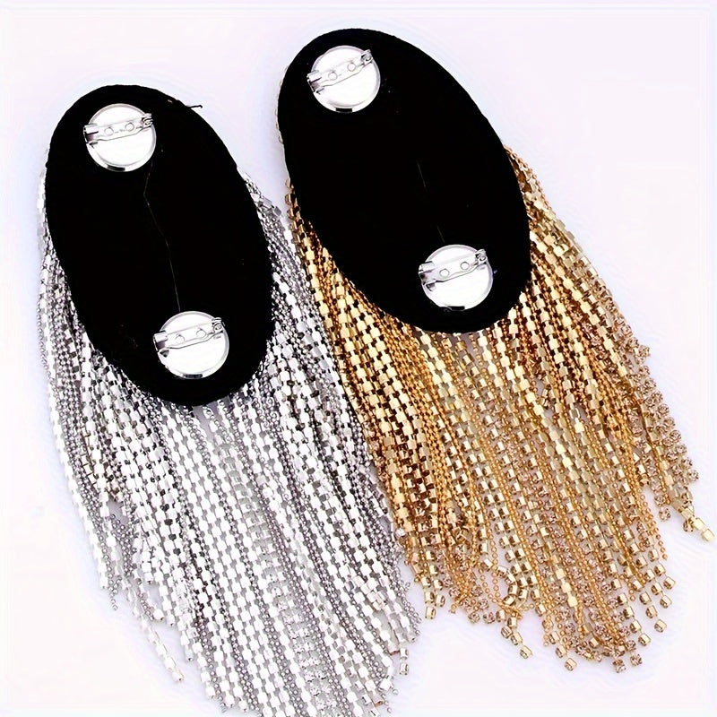 Glass Tassel Epaulettes for Men's Suits