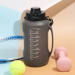 1pc 67.63oz 2000ml Silicone Foldable Water Bottle With Straw