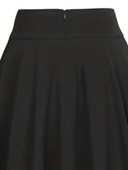 Solid Bow Knot A-line Skirt
