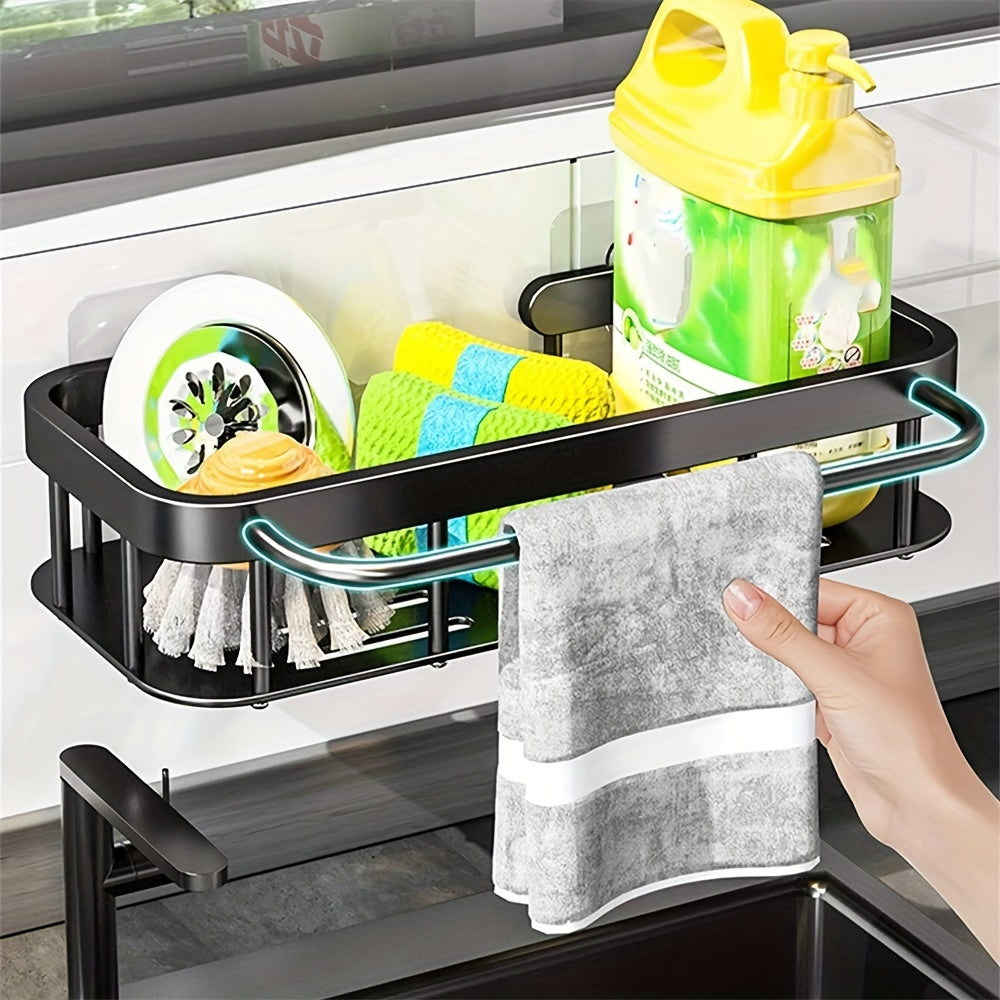 Kitchen Sink Drain Basket Bathroom Storage Rack Telescopic Tableware Drain Rack