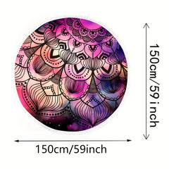Soft Absorbent Round Beach Towel for Outdoor Travel