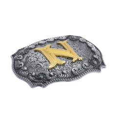 Personality Casual Western Denim Letter N Belt Buckle