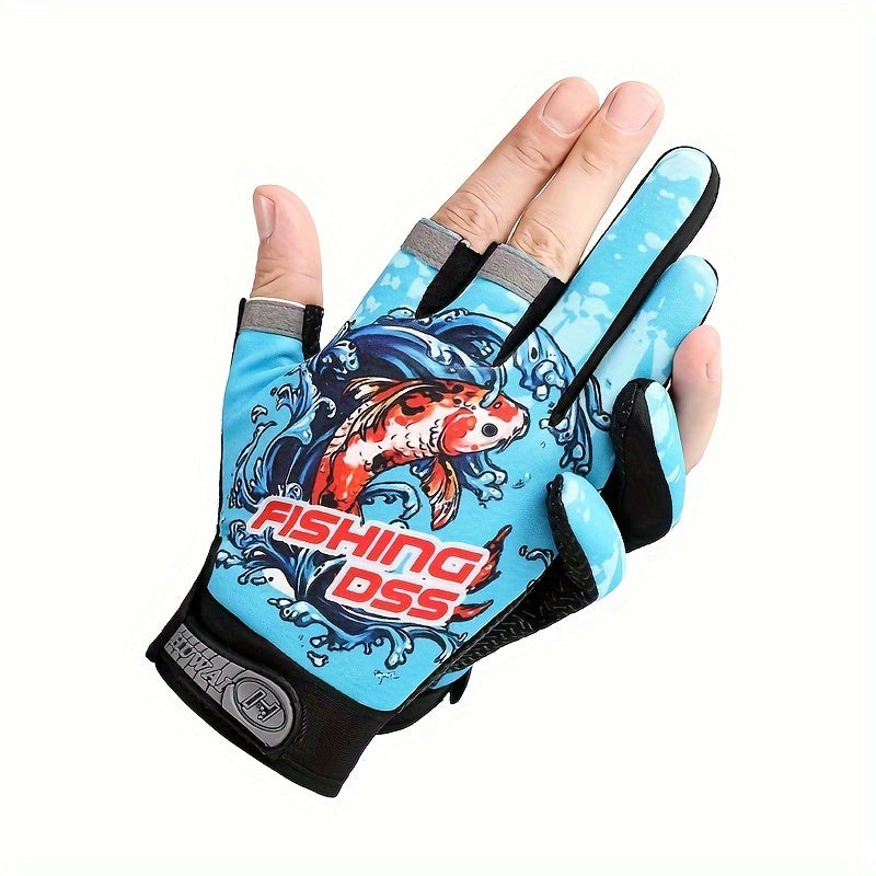 Anti-slip Fishing Gloves Wear-resistant Fingerless Gloves