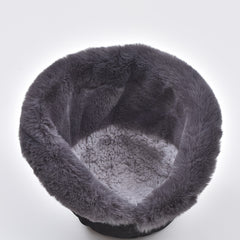Women's Fleece Bucket Hat Thickened Fleece Hat Double layer Coldproof Warm Fishe