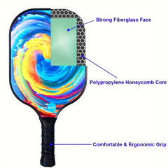 Lightweight Pickleball Paddles Set with 4 Balls & Bag