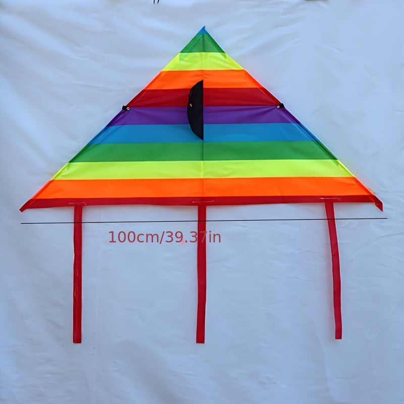 Rainbow Triangle Kite for Outdoor Fun
