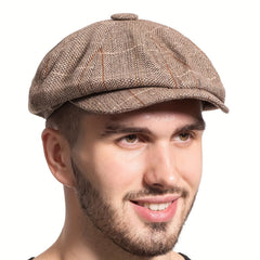 British Retro Newsboy Hat Painter Hat Men's Casual Octagonal Hat