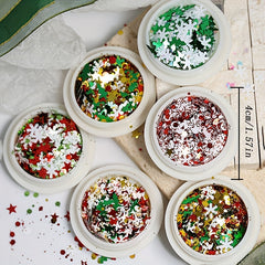 Winter Glitter Snowflake Nail Sticker Christmas Decal Sparkle Shape for Ladies