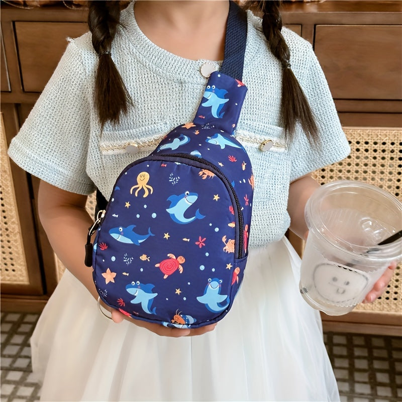 Kids Dino Excavator Chest Bag Lightweight Crossbody Bag