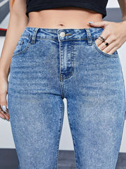 Women's Plus Button Fly Stretch Skinny Jeans