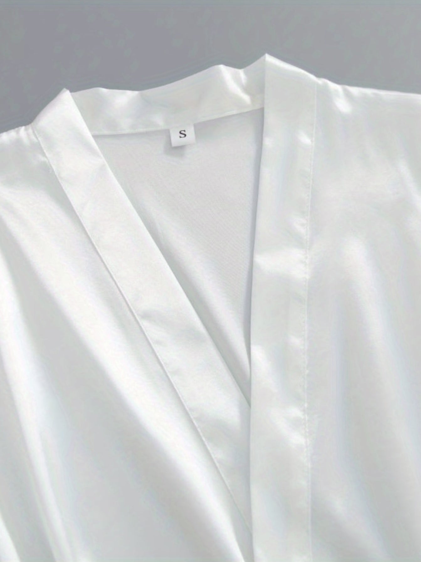 Short Sleeve Deep V Night Robe Women's Sleepwear