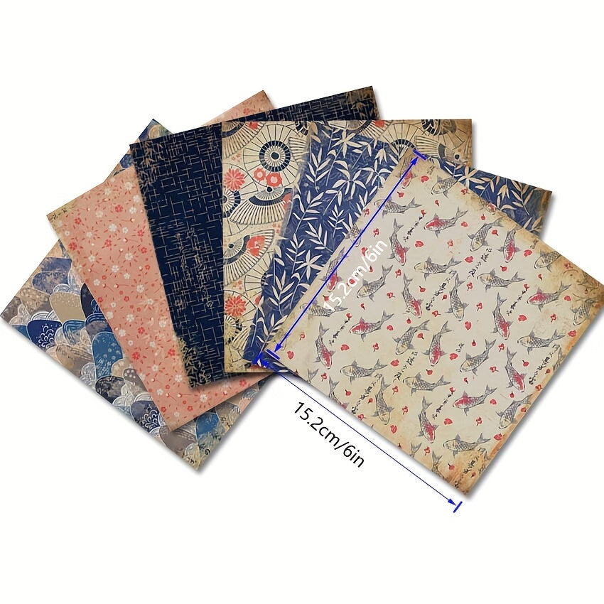 24pcs Retro Pattern Background Paper DIY Photo Album Scrapbook