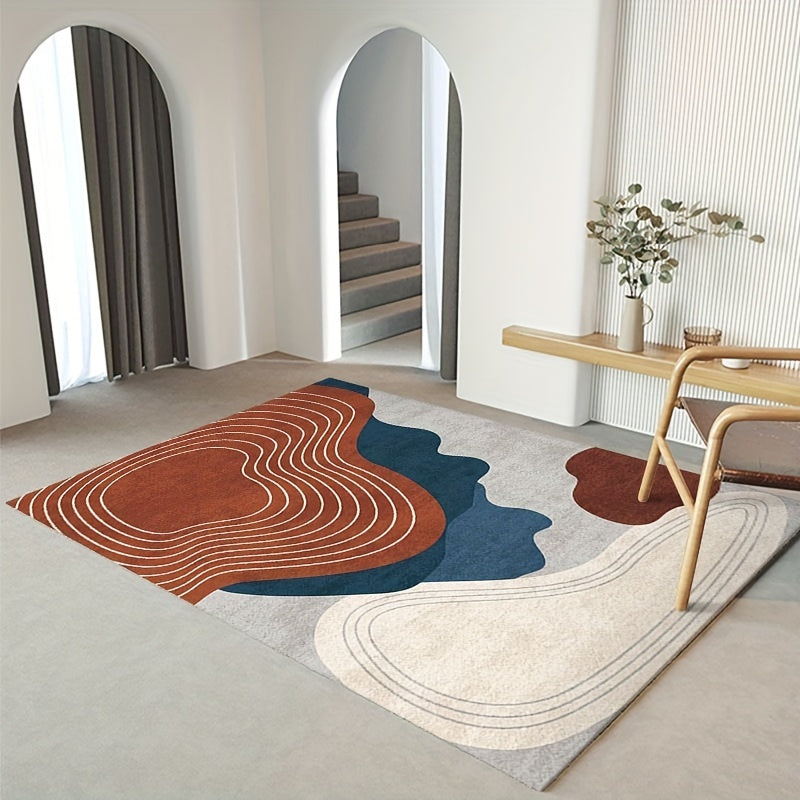 Modern Abstract Geometric Area Rug - Nordic Morandi - Non Shedding Floor Carpet