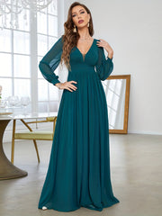 V Neck Bridesmaid Dress Wedding Party Women's Clothing