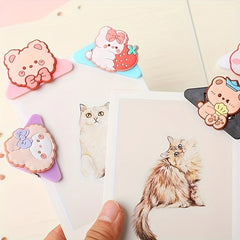 1pc Cartoon Triangle Clip Test Paper Storage Documents Corner Clip Stationery