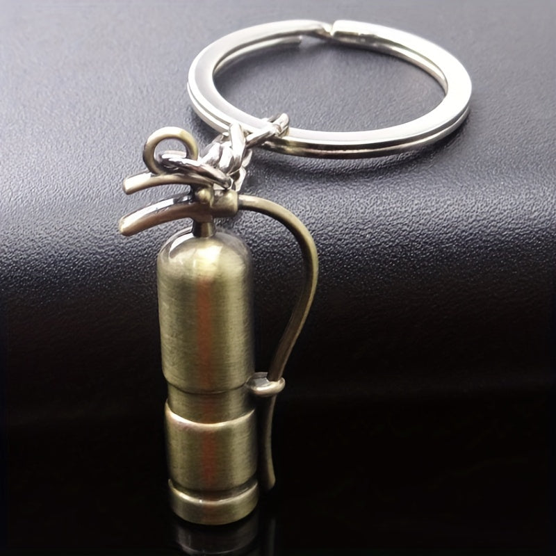 2pcs Mini Metal Fire Extinguisher Keychain Key Ring Pendant Keychain