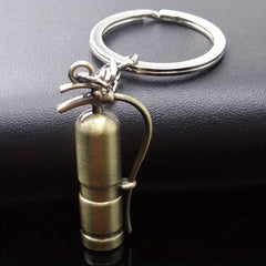 2pcs Mini Metal Fire Extinguisher Keychain Key Ring Pendant Keychain