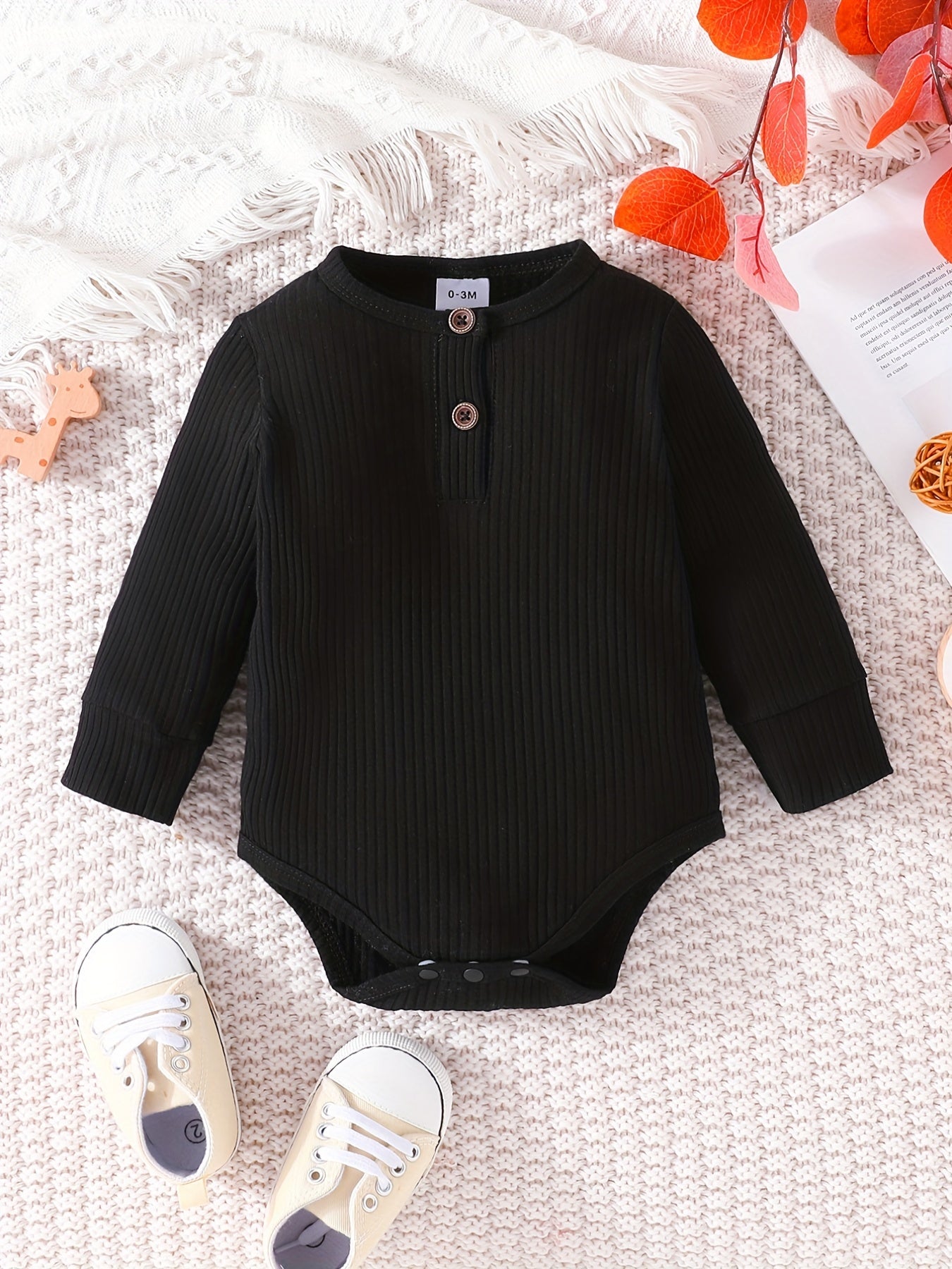 Baby Boys Long Sleeve Bodysuit Outfit for Spring and Autumn