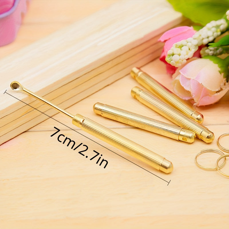 Ear Spoon Keychain Pendant Metal Ear Spoon Keyring