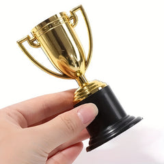 1pc Golden Mini Trophy Sports Honor Trophy for Party Props Rewards Prize Decorat
