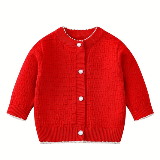 Baby Girls Button Sweater Cardigan for Spring Autumn Winter