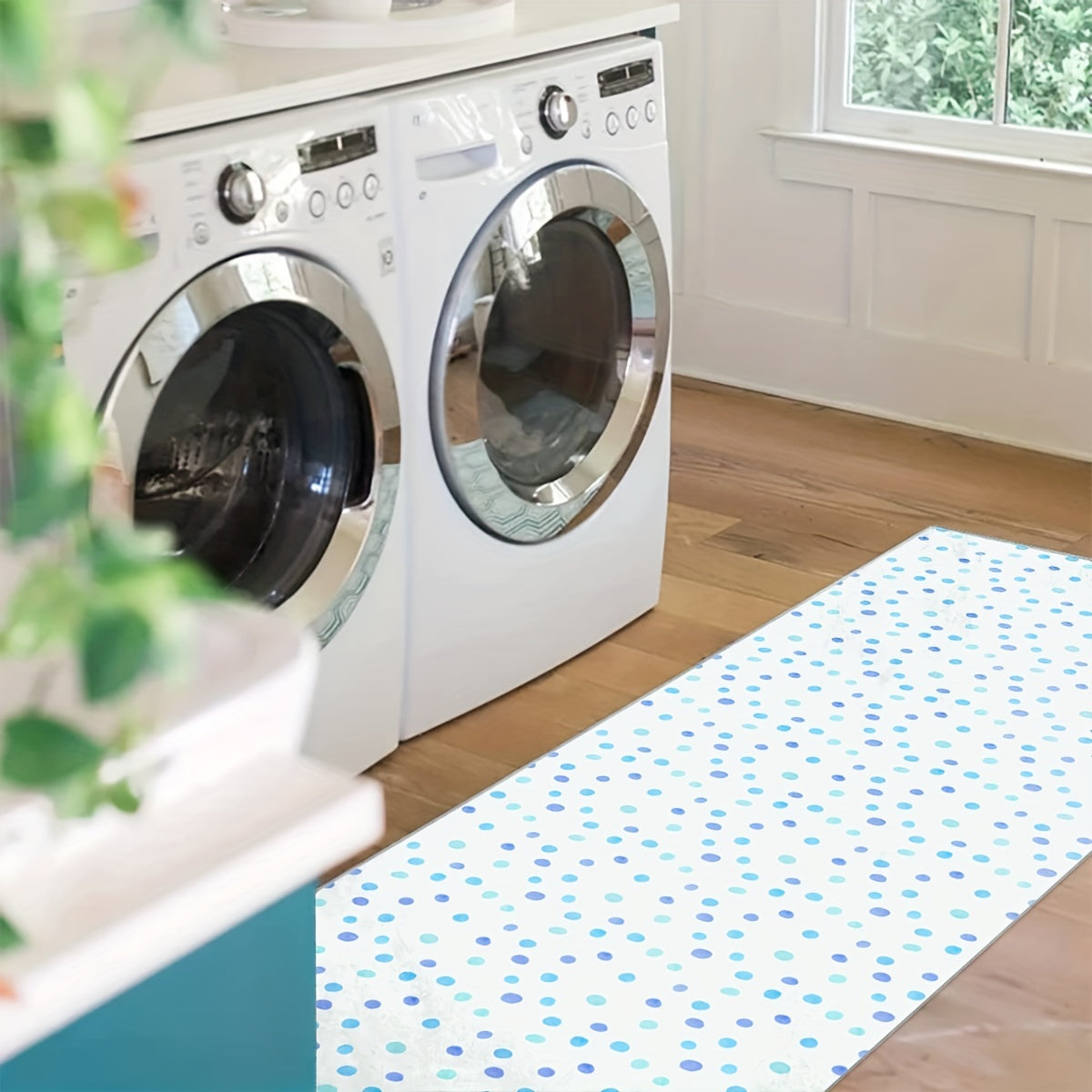 1pc Geometric Non Slip 2'X10' Indoor Outdoor Runner Rug