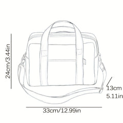 Floral Polyester Messenger Bag Diaper Tote with Insulated Bottle Storage