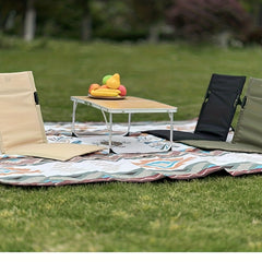 1pc Backrest Aluminum Folding Chair for Outdoor Camping