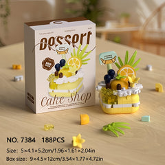 DIY Building Blocks Cake Set Strawberry Tea Party Playset