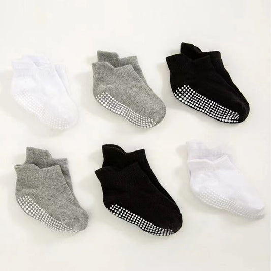 6 Pairs Baby Anti Slip Cotton Socks Toddler Socks