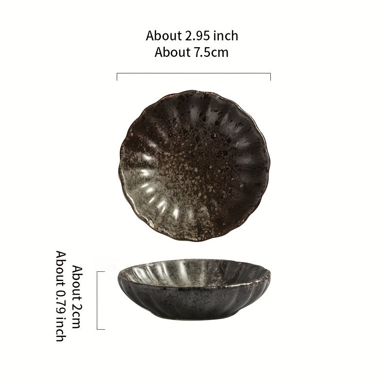 2pcs Ceramic Seasoning Dish Set for Soy Sauce Vinegar Hot Pot Dipping