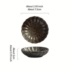 2pcs Ceramic Seasoning Dish Set for Soy Sauce Vinegar Hot Pot Dipping