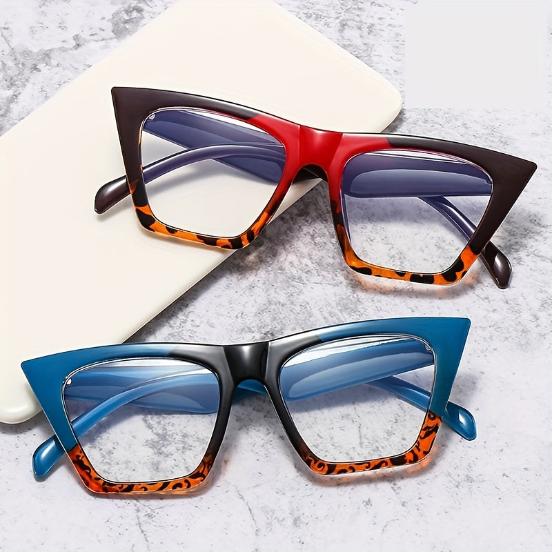 Vintage Cat Eye Clear Lens Glasses Square Frame Eyewear